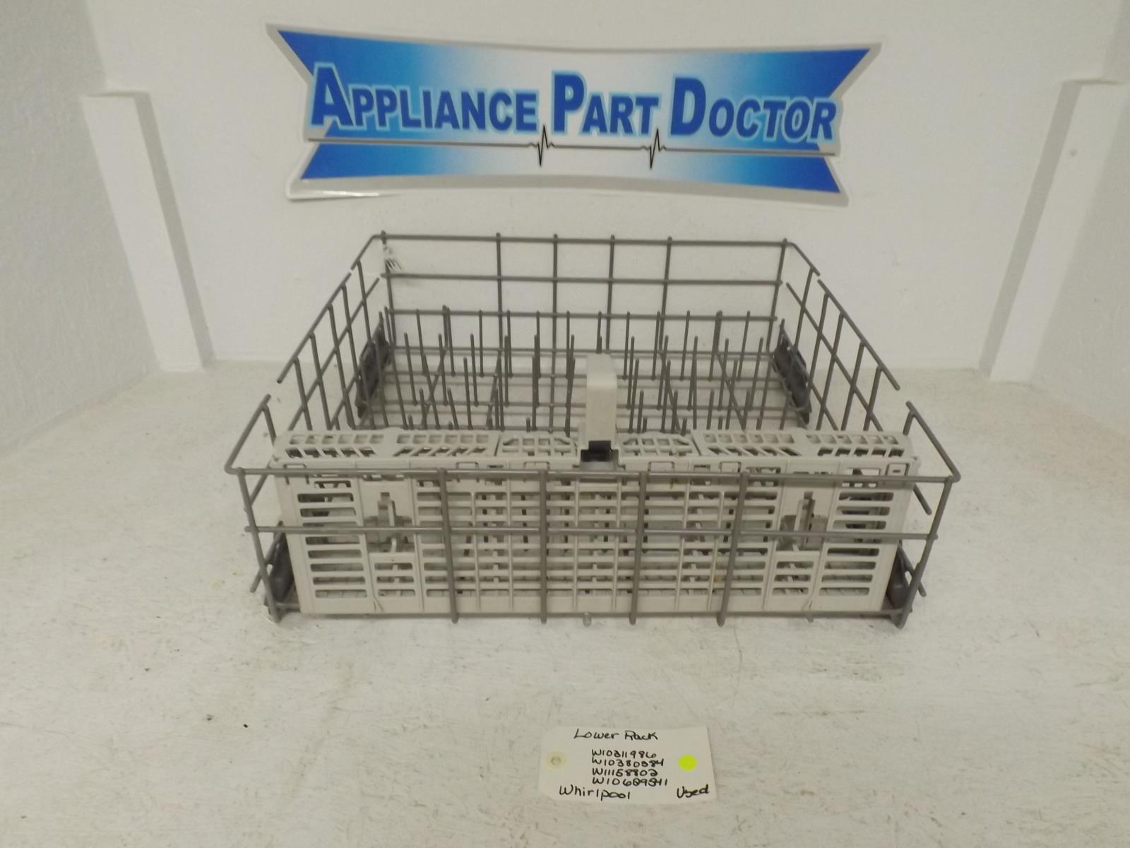 Whirlpool Dishwasher W10311986 W10380384 W11158802 W10629541 Lower Rack Used Whirlpool Dishwasher W10311986 W10380384 W11158802 W10629541 Lower Rack Used